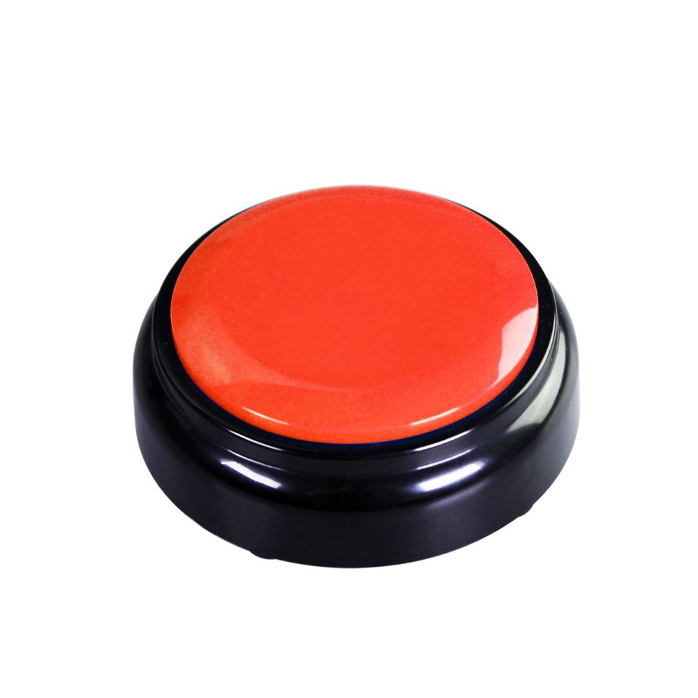 Sound Talking Button - Recording Your Voice Button- Answer Buzzer -30 Seconds Recording- Easy Press button With High Sound Quality (Red + Black)