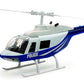 Bell 206 Helicopter Dark Blue and White Police Sky Pilot Series 1/34 Diecast Model by New Ray