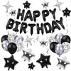 56 PCS Black Happy Birthday Balloons Happy Birthday Banner Balloons