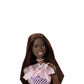 Barbie® Doll, Kids Toys, Dark Brown Hair, Pink Metallic Dress, Trendy Clothes and Accessories, Gifts for Kids