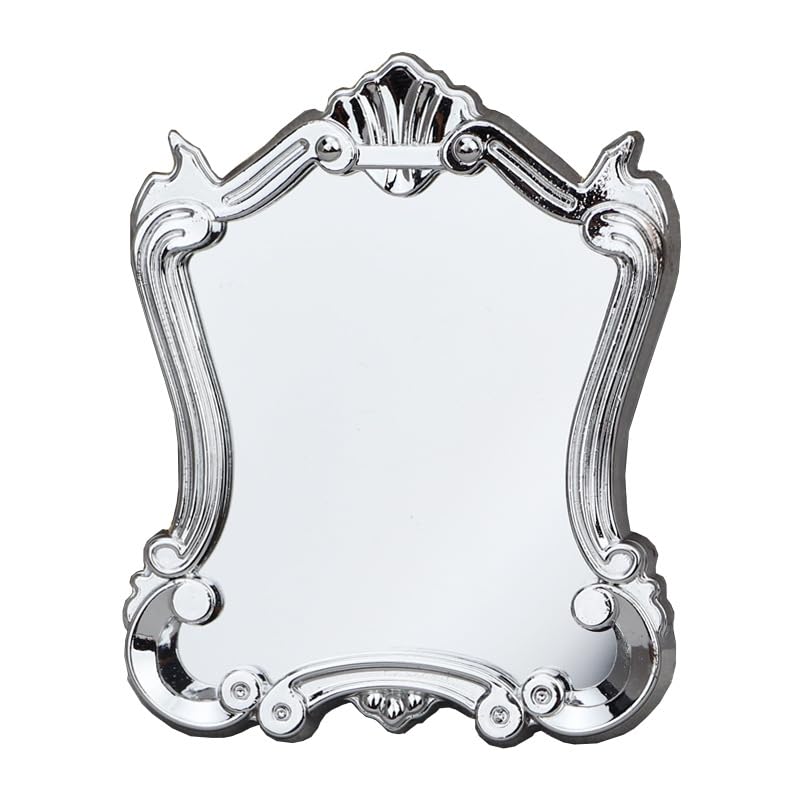 Silver 1/12 Miniature Wall Mirror Dollhouses Decoration Accessories, Dollhouse Mirror?Dollhouses Accessories?Dollhouses Décor