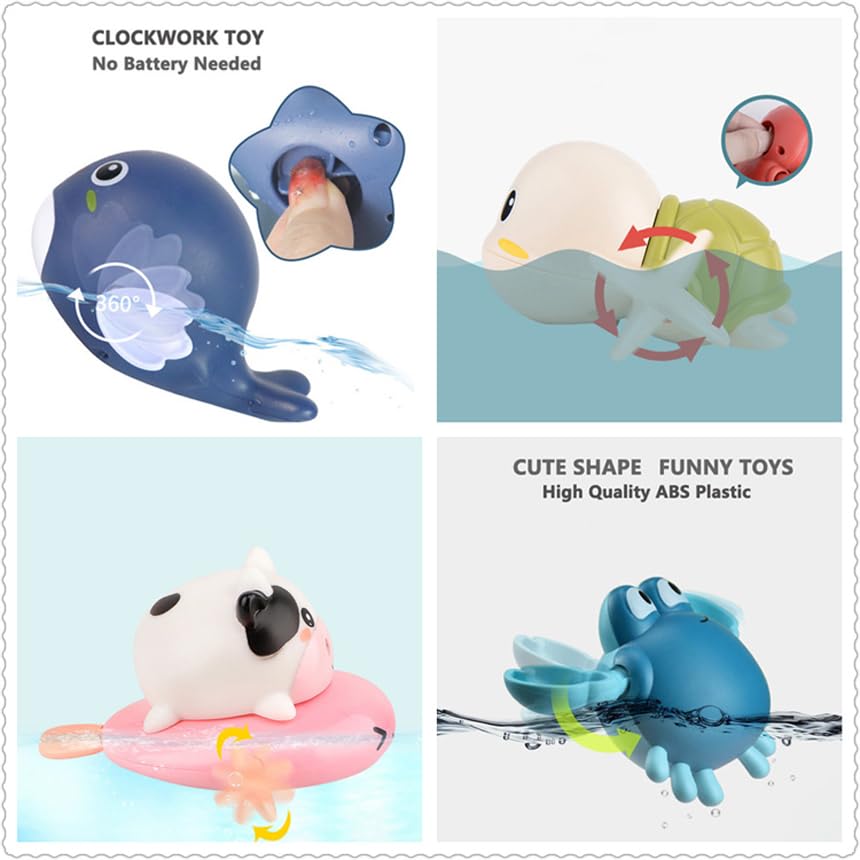 Bath Toy,Cute Animal Clockwork Bathtub Swimming Pool Toy