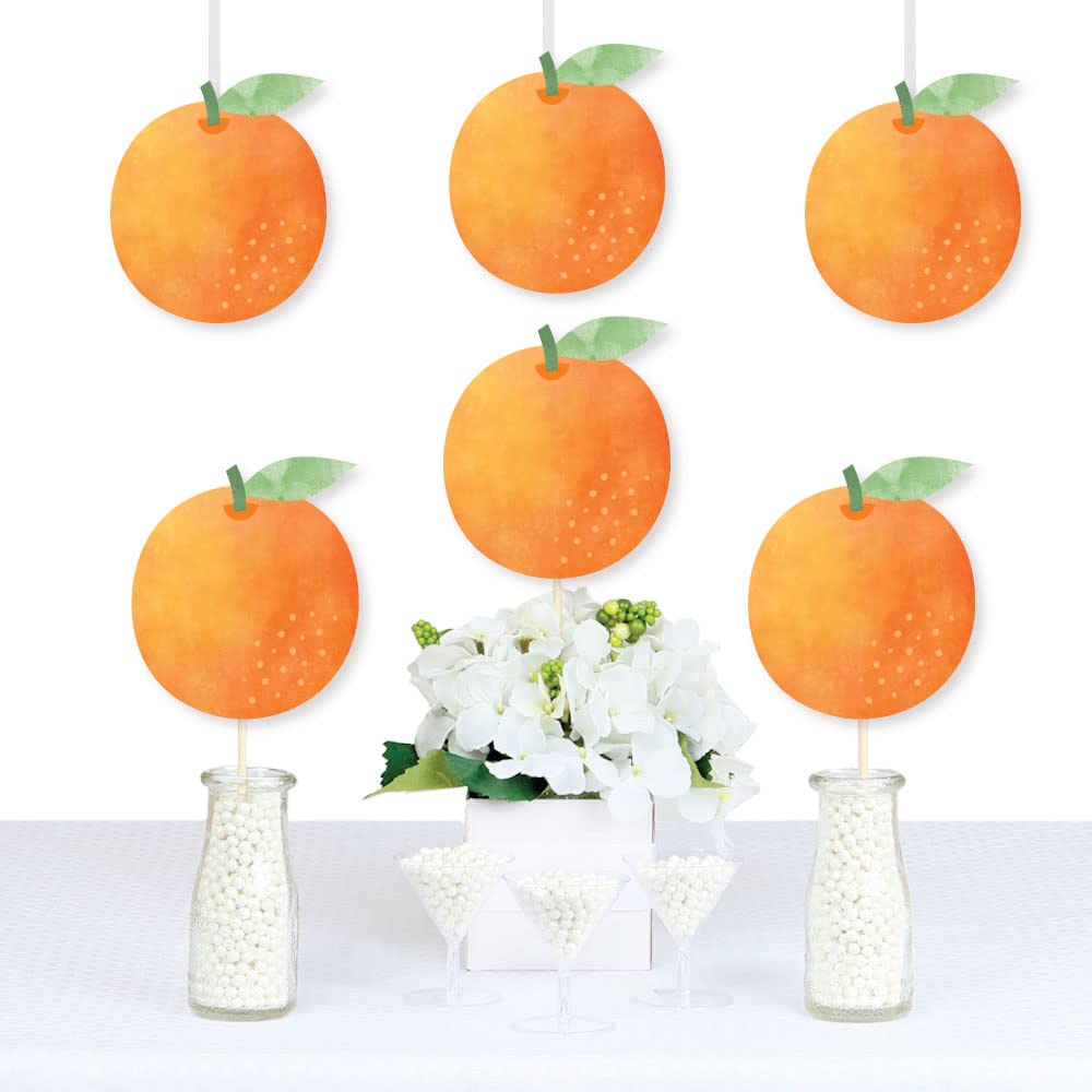Big Dot of Happiness Little Cutie Clementine - Decorations DIY Orange Citrus Baby Shower or Birthday Party Essentials - Set of 20