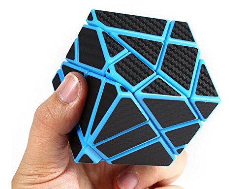 Cuberspeed Ghost 3x3 Blue Magic Cube 3x3 Ghost 3x3x3 Speed Cube with Black Carbon Fiber Stickers