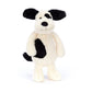 Jellycat Bashful Black and Cream Puppy Stuffed Animal, Medium, 12 inches