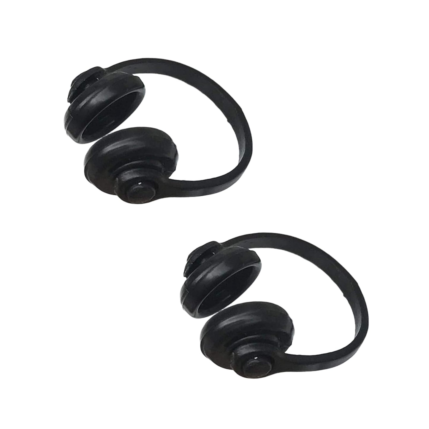 2Pcs Black 1:12 Dollhouse Headphones Miniature Headset Model Toy Micro Landscape Decoration Dollhouse Accessories