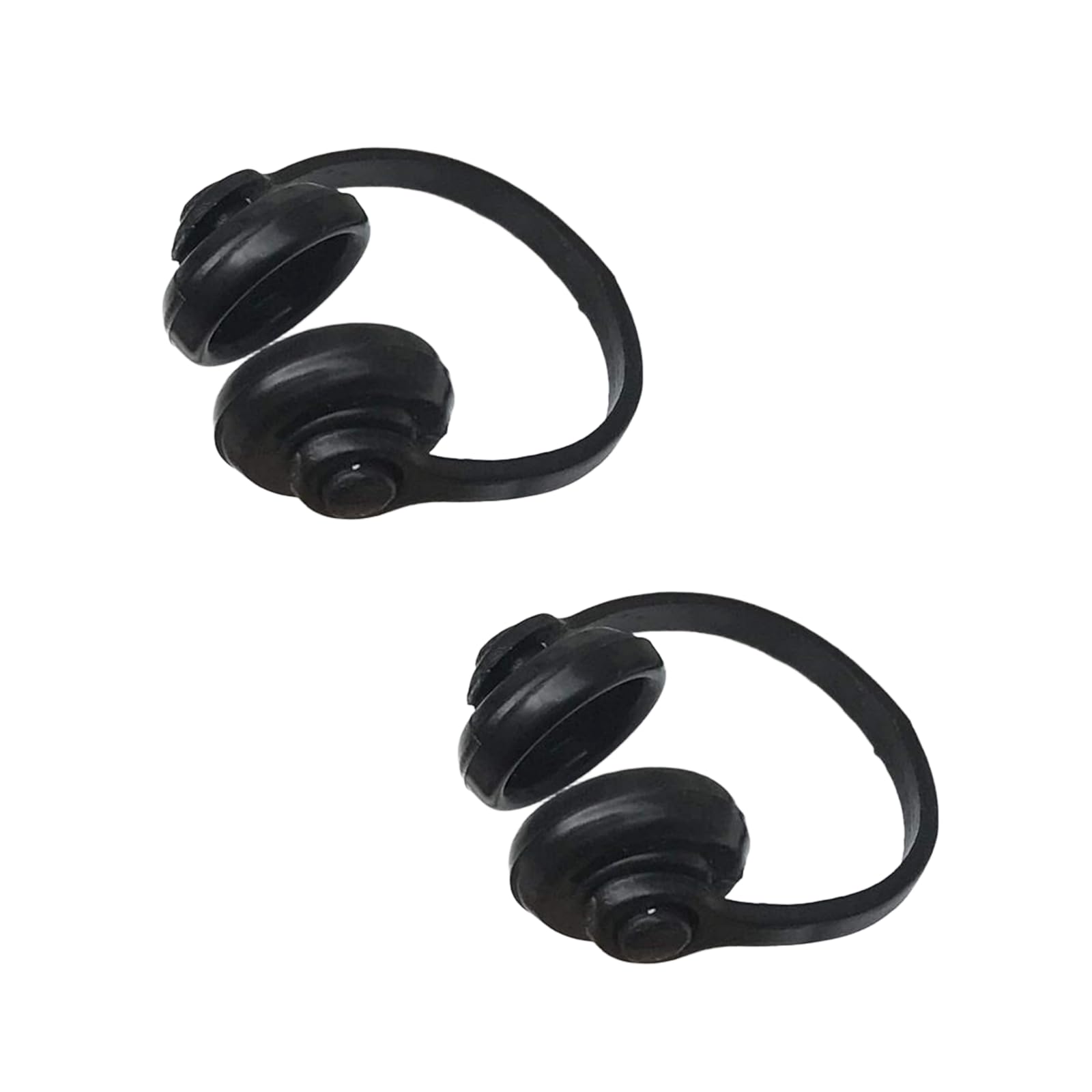 2Pcs Black 1:12 Dollhouse Headphones Miniature Headset Model Toy Micro Landscape Decoration Dollhouse Accessories