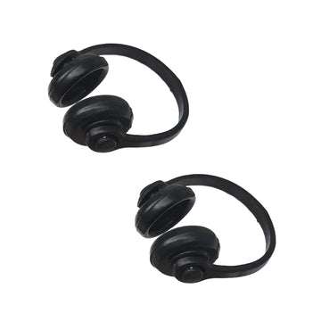 2Pcs Black 1:12 Dollhouse Headphones Miniature Headset Model Toy Micro Landscape Decoration Dollhouse Accessories