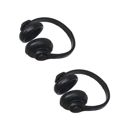 2Pcs Black 1:12 Dollhouse Headphones Miniature Headset Model Toy Micro Landscape Decoration Dollhouse Accessories