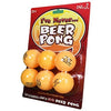 Beer Pong Balls, 6 Pack, Orange, with Funny I've Never Sayings