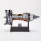 ENGINEDIY Jet Aircraft Turbofan Turbojet Engine Model 3D Printed Functional Turbofan Aero Aircraft Engine DIY Assembly Model Tabletop Engine