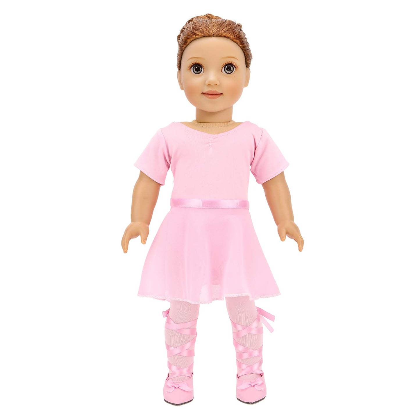 BARWA 18 Inch Doll Clothes Ballet Ballerina Outfits Dance Dress Custume Compatible with 18 Inch Dolls - 4 PCS Leotard with Tutu Skirt, Tights