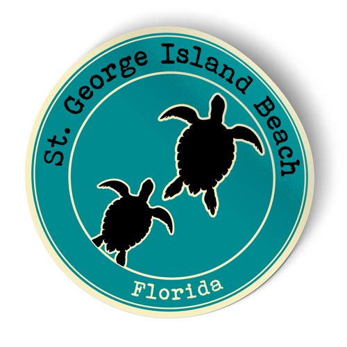Squiddy St George Island Beach Florida - Vinyl Sticker, 7 in