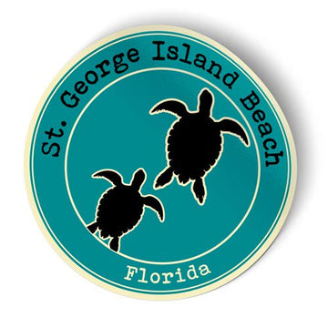 Squiddy St George Island Beach Florida - Vinyl Sticker, 7 in