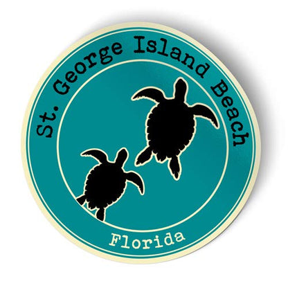 Squiddy St George Island Beach Florida - Vinyl Sticker, 7 in