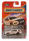 Matchbox Ford Interceptor Utility Diecast Car, 1:64 Scale, White, 2016 Model