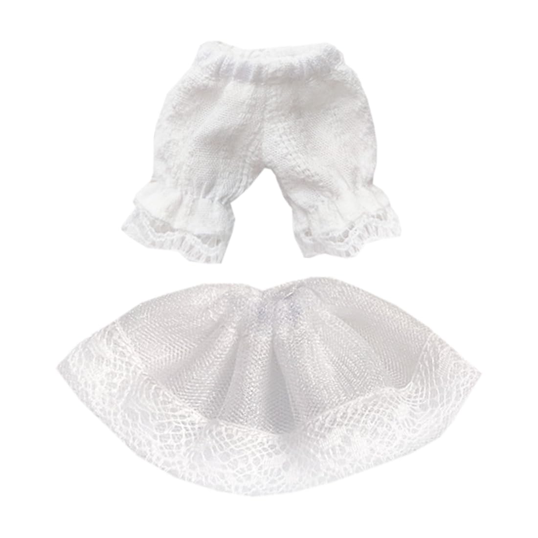 Xyrmync Ob11 Doll Clothes Shorts Lace Petticoat 1/12 BJD Doll Dress Up Accessories for Girls (White)