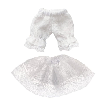 Xyrmync Ob11 Doll Clothes Shorts Lace Petticoat 1/12 BJD Doll Dress Up Accessories for Girls (White)