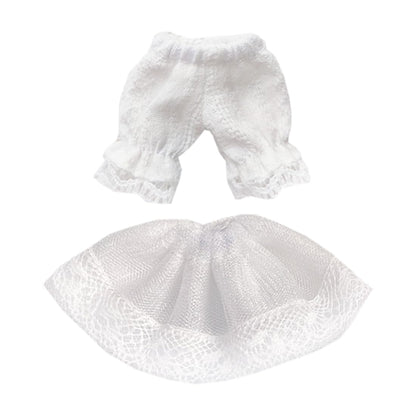 Xyrmync Ob11 Doll Clothes Shorts Lace Petticoat 1/12 BJD Doll Dress Up Accessories for Girls (White)