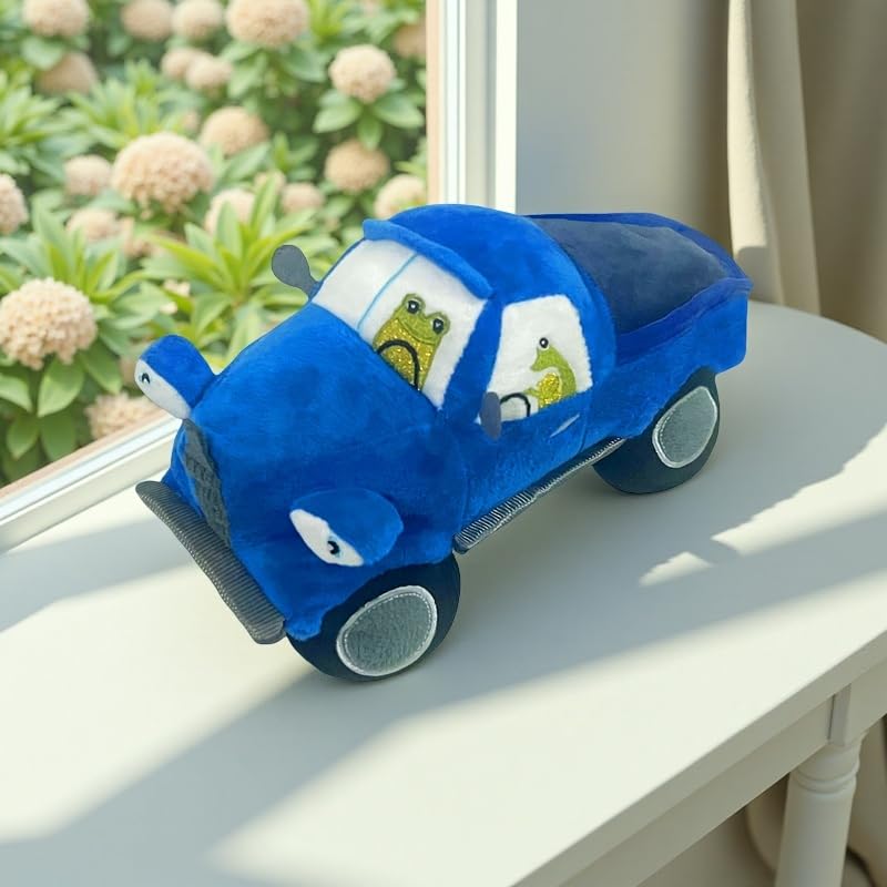 XIAOMOHAN New Blue Car Plush Stuffed Toy, Cute Plush Toy Decoration Gift