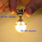 1:12 Doll House Accessories Miniature Globe Light Ceiling LED Lamp Living Room; High 2.8cm, Wide 2cm