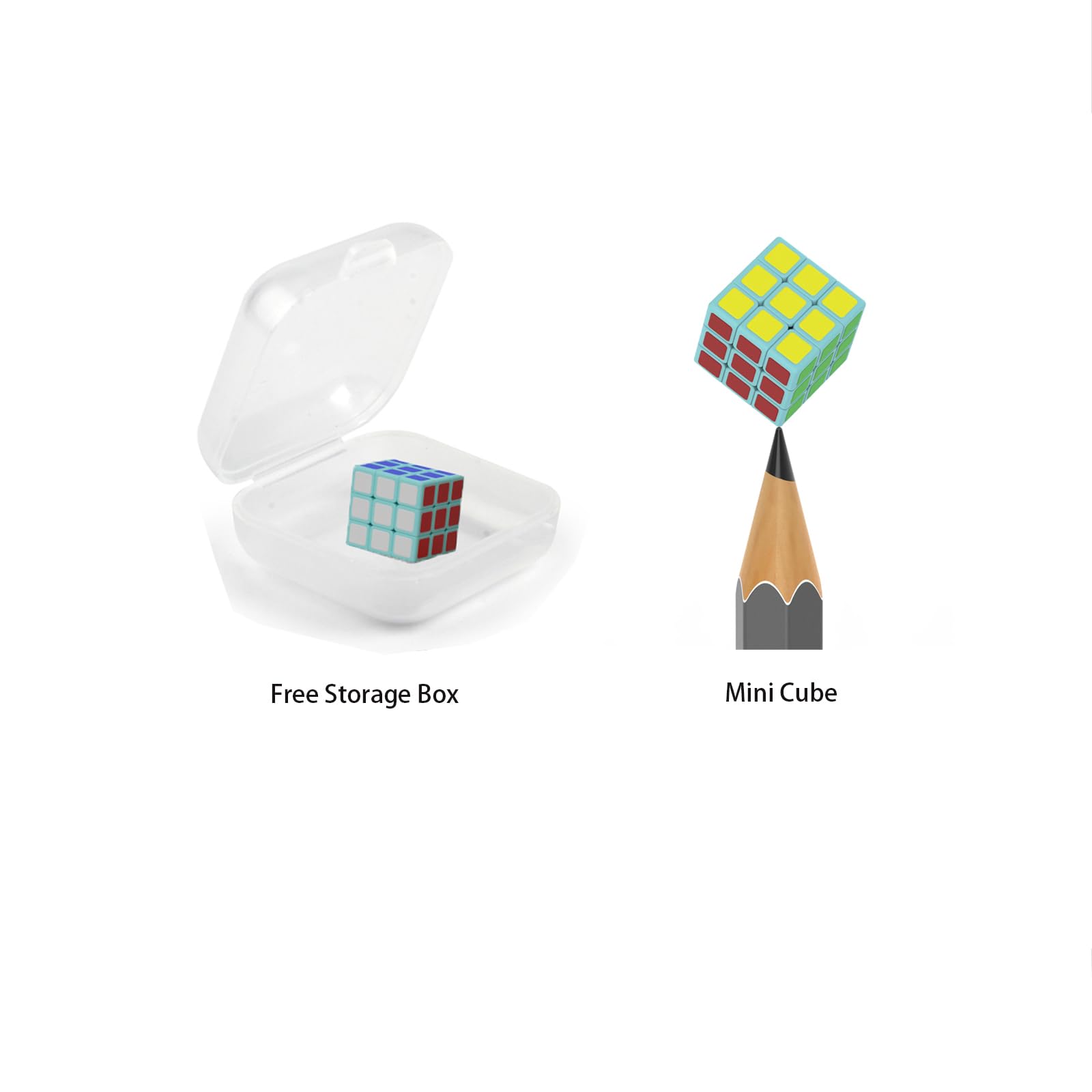 Y.L. DOYMX Mini Cube 3x3 - Cube Lab 1x1x1cm Tiny Cube, Smooth Magic Smallest Cube Gift for Kids and Adults(Blue)