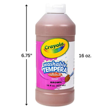 Artista II Washable Tempera Paint, Brown, 16 oz
