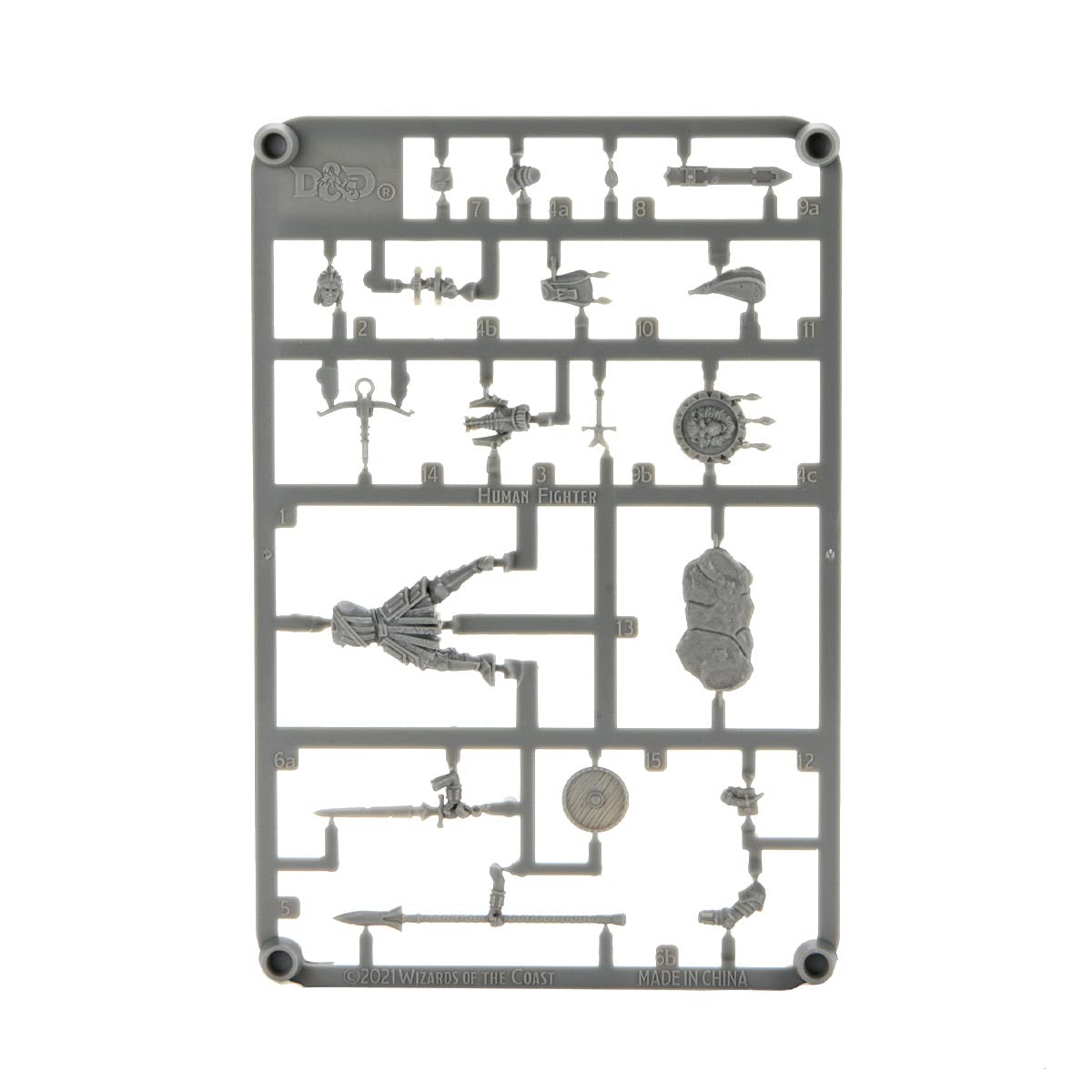WizKids D&D Frameworks: Human Fighter Female - Unpainted and Unassembled
