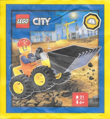 LEGO City: Construction Worker Minifigure with Bull Dozer