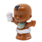 Replacement Part for Fisher-Price Little People Snuggle Twins Playset - GKP69 ~ Replacement Twin Boy Figure Holding White Bottle ~ Blue Bib ~ Brown