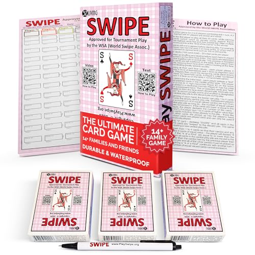 3Z Living Swipe Card Game - Fun & Strategy for14+, Adults, Seniors - 2 to 8 Players, Also Available in 2 Game Swipe Multi-Pack