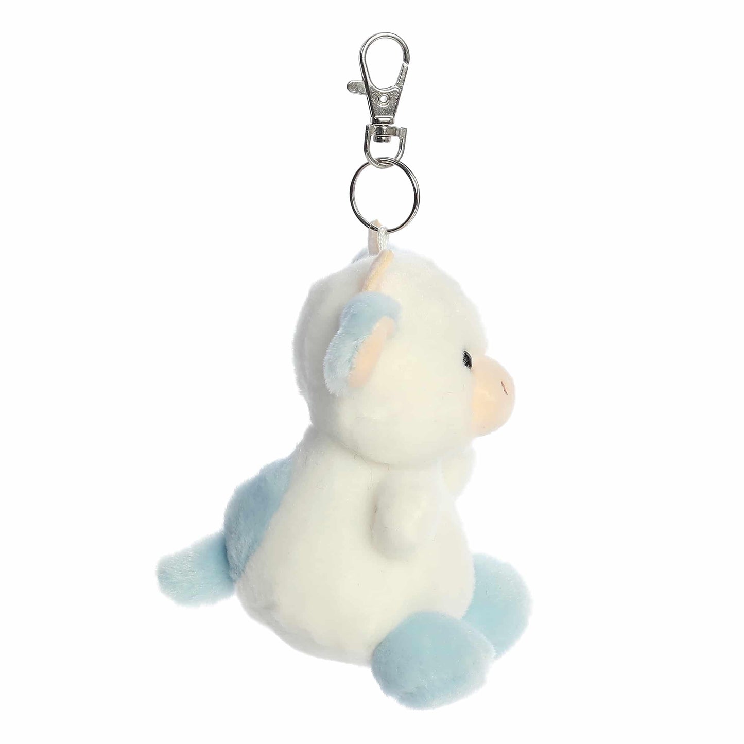 Aurora® Adorable Palm Pals™ Skyla Blueberry Cow™ Clip-On - Fun Collectible Plush for Kids and Adult Collectors - Perfect for Decorating Rooms