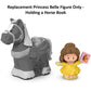 Replacement Part for Fisher-Price Little People Princess Belle and Philippe Playset - GNG89 ~ Replacement Princess Belle Figure ~ Holding a Horse Book
