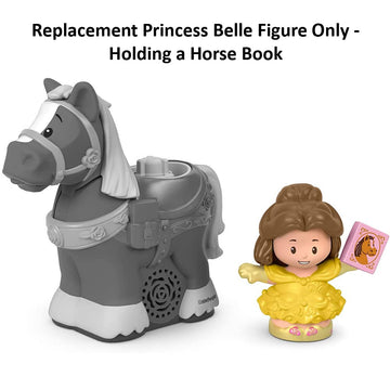 Fisher-Price Replacement Part Little People Princess Belle and Philippe Playset GNG89 - Replacement Princess Belle Figure Holding a Horse Book