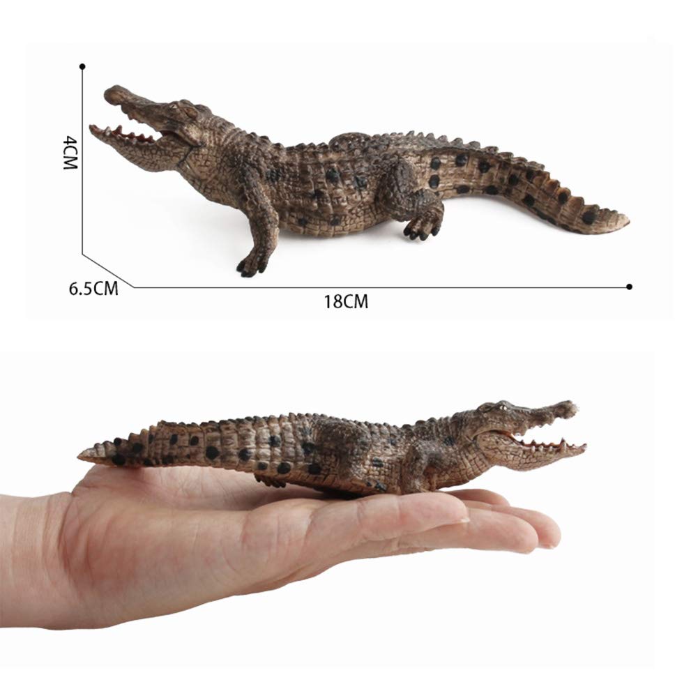 BLAPNK 2 Pcs Simulated Crocodiles Model Figure Toy, Realistic Alligator Figurines Collection Playset Science Educational Props