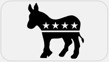 Democrat Donkey - 100 Stickers Pack 2.25 x 1.25 inches - Liberal Political