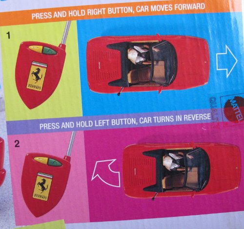 Barbie RC FERRARI F355 GTS Radio Controlled Red Car R/C Convertible Vehicle with Working HEADLIGHTS! (2000)