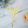 Bejotaa Sweet 16 Cake Toppers Mirror acrylic gold