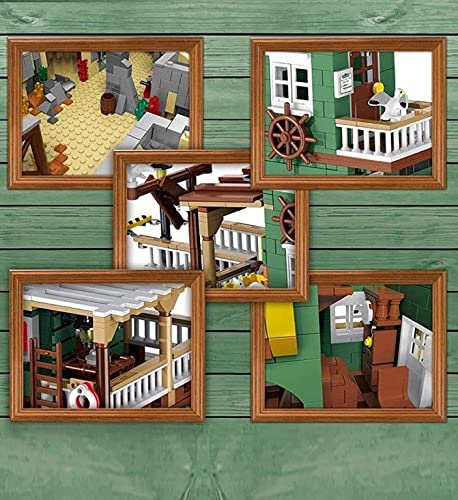 General Jim's Realistically Detailed Fisherman Harbortown Series City Modular Buildings 3452 Piece Three Level Lighthouse Construction Suite Building
