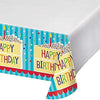 Cake Design Birthday Rectangular Plastic Tablecloth - 1 pc