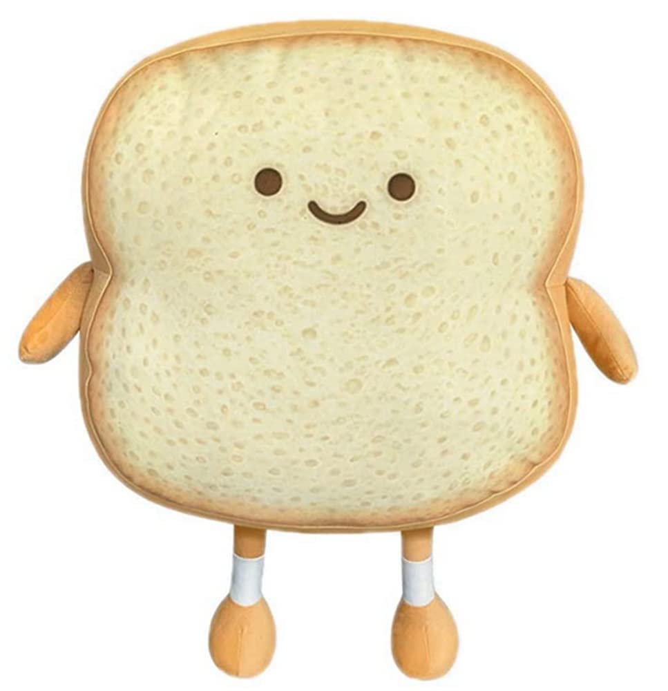 NatureMan Toast Bread Pillow,Funny Bread Shape Plush Toy Pillow, Small Cute Stuffed Plush Toast Sofa Pillow,Children's Adult Home Bedroom Decoration