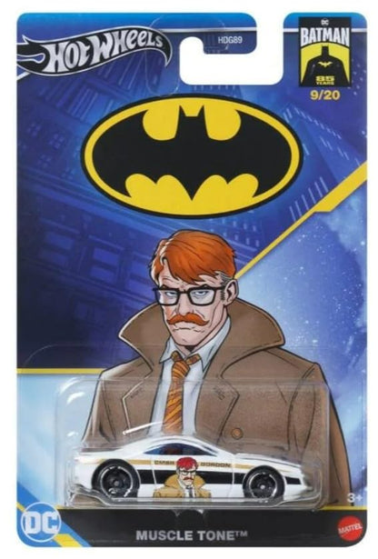 Hot Wheels Batman 85 Years 1:64 Scale Premium Pop Culture 2024 Mix (9/20 Commisioner Gordon Muscle Tone)