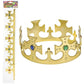 The Dreidel Company 6 Count Adjustable Gold Jeweled Crown Birthday Party Plastic Crowns, Party Supplies, Gatherings, & Events (6-Pack)