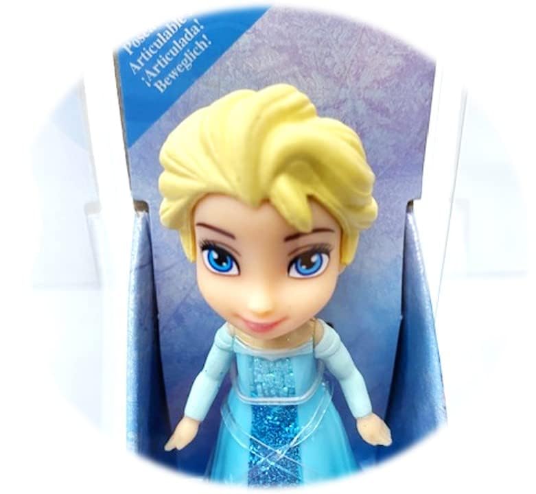 Amarina Packed in Clear Box for Gift Frozen Mini Poseable 3.5'' Doll Choose from All 14 Style Frozen Characters (ELSA Aqua)
