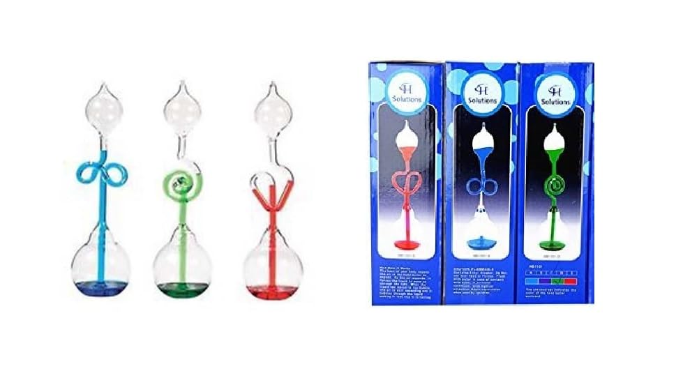 Colorful Office Thinking Hand Boiler, Glass Science Energy Transfer, Children Science Experiment, Love Birds Color Meter Hand Boiler, 3 Pcs