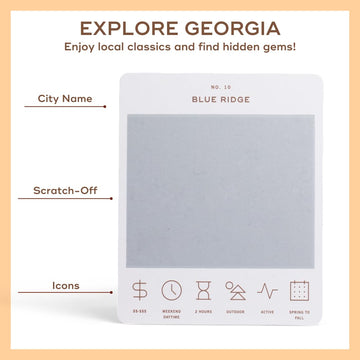Reach International Outfitters Georgia Adventure Bucket List: 50 Scratch-Off Cards for Outdoor Activities, Tourist Attractions, and Road Trips