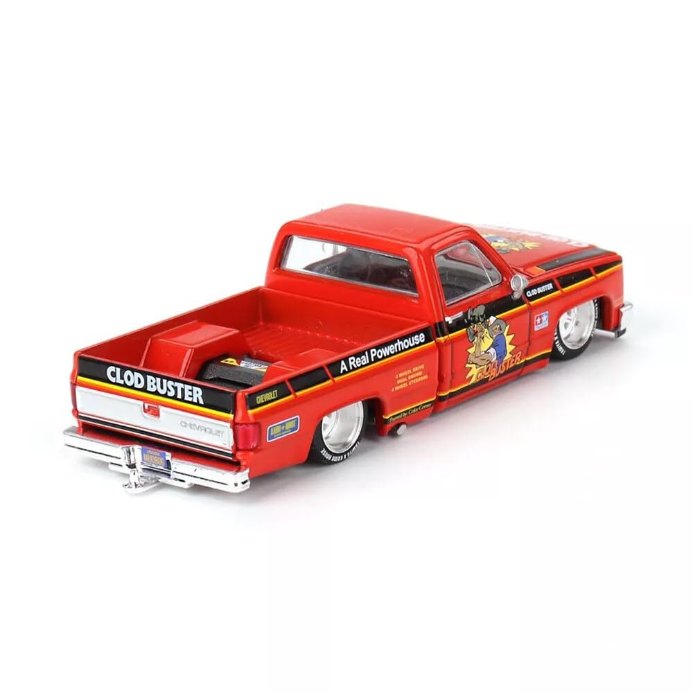 1:64 Scale Diecast Model Car Compatible with Chevrolet Silverado Tamiya x Kaido House “CLOD Buster” Orange Limited Edition by Kaido House