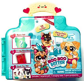T.L.C. Kritters Boo Boo Better Mystery Vet Carry Case Series 3 - 12 Pieces Pet, Case, Accessories, X-Ray Card, Diaper + More!!