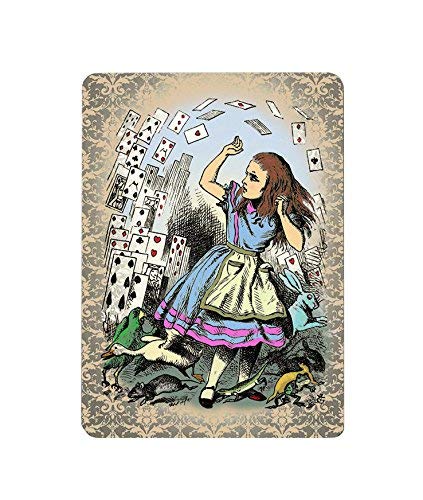 Rodaruus Alice in Wonderland Playing Cards, Full 54 Poker-Size Card Deck (Light Beige)