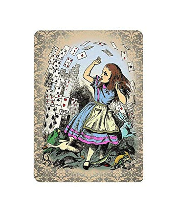 Rodaruus Alice in Wonderland Playing Cards, Full 54 Poker-Size Card Deck (Light Beige)